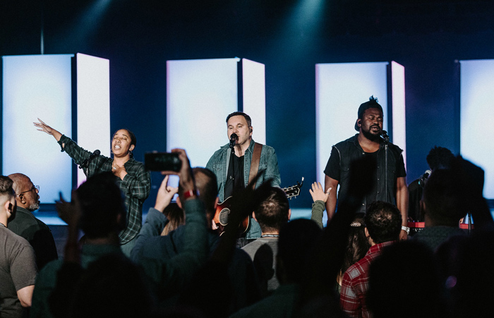 Matt Redman and team leading acoustic at SALT Conference