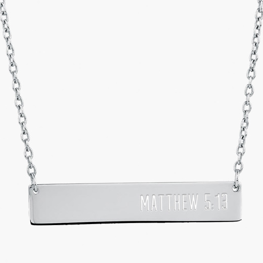 SALT Matthew 5:13 Silver Necklace