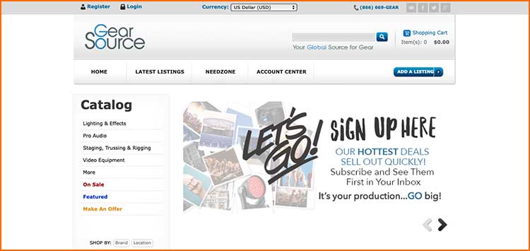 Gear Source - Used Production equipment websites