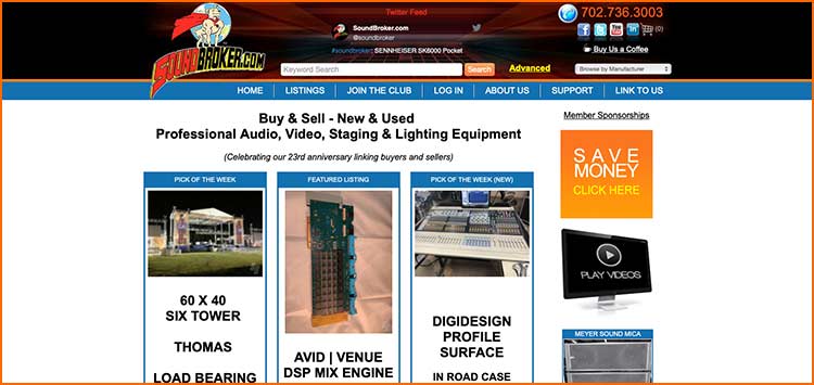 Sound Broker - Used Production equipment websites